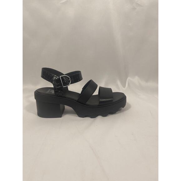 Sorel Joanie Heel Ankle Strap Sandals Women's SZ 8 Chunky Block Heel Shoes - Picture 3 of 7